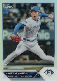 2023 TOPPS Chrome NPBプロ野球 #163 宮西尚生(日本ハム) リフラクターパラレル版 レギュラーカード