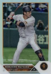 2023 TOPPS Chrome NPBプロ野球 #180 松田宣浩(巨人) リフラクターパラレル版 レギュラーカード