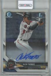 2018 Bowman Chrome Draft Alek Thomas Autographs #CDAAT Arizona Diamondbacks