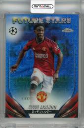 2023-24 Topps UEFA Champions League Japan Edition Kobbie Mainoo Future Stars Blue Mojo #57 ※裏面左上角折れあり【11/75】 Manchester United