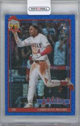 2026 Topps '91 Topps Silver Pack Chrome Blue Refractors / CHRISTIAN MOORE(Los Angeles Angels) 【054/150】