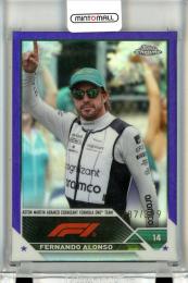 2023 Topps Chrome Formula 1  Fernando Alonso #34 Purple Refractor 287/399