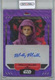 2023 Topps Finest Star Wars  Molly Miller as Agira Finest Autographs Purple Wave Refractors(Lastナンバー!) 75/75