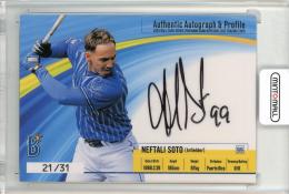 2022 プロデュース216 横浜DeNAベイスターズ ユーズドボールカードシリーズ  プロフィール直筆サインカード / ネフタリ・ソト 【21/31】