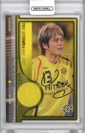 【裏面右下角若干白欠けあり】2009 Jリーグ チームエディション 柏レイソル 小林祐三 金箔サイン入りジャージカード【035/100】