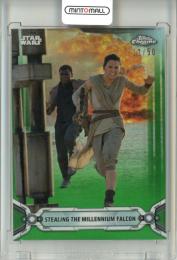 2019 Topps Star Wars Chrome Legacy  Stealing The Millennium Falcon #159 Green Refractor 12/50