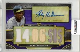 2024 TOPPS Triple Threads Rickey Henderson Autograph Relics Amethyst #TTARRICK2【12/27】 Oakland Athletics