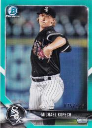 2018 Bowman Chrome Prospects Chicago White Sox Michael Kopech Base Aqua Refractorsパラレル版 075/125