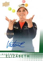 2014 UPPER DECK SP Game Used Golf  Victoria Elizabeth Autograph 004/100