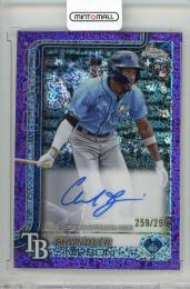 2025 Topps Chrome Chandler Simpson Rookie Autographs Purple Specle Refractors Tampa Bay Rays