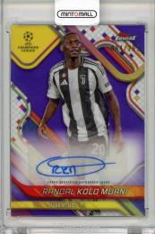 2024-25 Topps Finest UEFA Club Competitions Randal Kolo Muani Purple Refractor Autograph【084/299】 Juventus