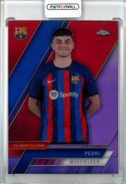 2022-23 TOPPS CHROME TEAM SET FC BARCELONA HOBBY Pedri Base/Purple Refractor/#15【05/15】 FC Barcelona