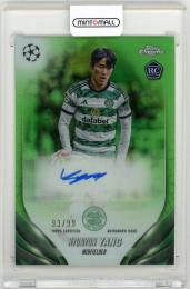 2023-24 Topps Chrome UEFA Club Competitions Hyunyun Yang Autographs Neon Green Refractors Parallels【93/99】 Celtic FC