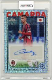 2024-25 Topps UEFA Club Competitions Japan Edition Francesco Camarda Autographs Mojo Refractor Parallels【128/299】 AC Milan
