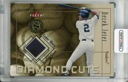 2001 Fleer Authority New York Yankees Derek Jeter Diamond Cuts Memorabilia Batting Glove