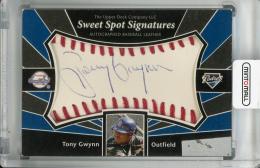 ※状態難 2004 Upper Deck  Sweet Spot Signatures San Diego Padres Tony Gwynn Autographed Baseball Leather