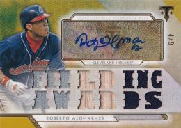 2018 TOPPS TRIPLE THREADS Relic Autographs Gold / Roberto Alomar Cleveland Indians 4/9