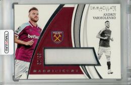 2021 Panini Immaculate Collection West Ham United Andriy Yarmolenko Magnificent Memorabilia Premier League 50/99