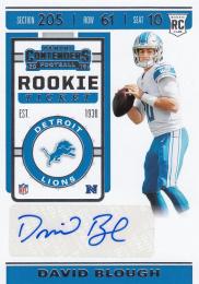 2019 Panini Contenders Football Detroit Lions David Blough Rookie Ticket Autograph