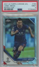 2021-22 Topps Chrome UEFA Champions League Lionel Messi Refractors #100【PSA9】 Paris Saint-Germain