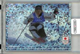 2024 TEAM JAPAN オフィシャルトレーディングカード WINTER OLYMPIANS スキーフリースタイル 上村愛子 レギュラーパラレル ホログラムC版 08/30