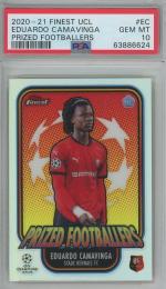 2020-21 Finest UEFA Champions League Eduardo Camavinga Prized Footballers Fusion #PFFEC RC【PSA10】 Stade Rennais