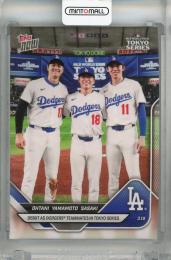 2025 Topps Now Shohei Ohtani/Yoshinobu Yamamoto/Roki Sasaki #7 Los Angeles Dodgers
