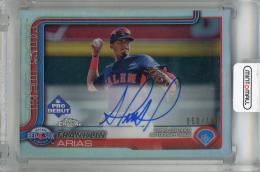 2025 Topps Pro Debut Franklin Arias Chrome Autographs Base Refractor #PDC-138【050/199】 Salem Red Sox
