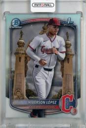 2025 Topps Bowman Chrome Hiverson Lopez International Refractor Variations #BCP-196 1st Cleveland Guardians