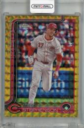2025 Topps Chrome Tyler Stephenson Gold Geometric Refractor #112 【39/50】 Cincinnati Reds