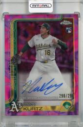 2025 Topps Chrome Nick Kurtz  Rookie Autographs Magenta Purple Lava Lamp Refractors #RA-KU RC【296/299】 Athletics