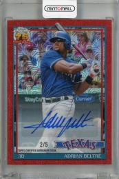 2026 Topps Series 1 Adrian Beltre 1991 Topps Chrome Mojo Autographs Red Mojo Refractor (Silver Pack) #91C-1 ※初期傷あり【2/5】 Texas Rangers