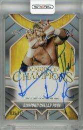 2025 Topps Chrome Diamond Dallas Page Marks of Champions Autographs Refractors #MOC-DD 【035/175】 Legend
