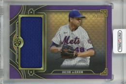 2022 Topps Triple Threads Jacob deGrom Single Jumbo Relics Amethyst #SJR2-JD1【25/36】 New York Mets