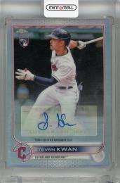 2022 Topps Chrome Update Series Steven Kwan Chrome Autographs #AC-SK RC Cleveland Guardians