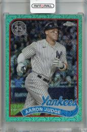 2024 Topps Series 2 Aaron Judge 1989 Topps Baseball Chrome Silver Packs Aqua Mojo #2T89C-27 ※裏面へこみあり【121/199】 New York Yankees