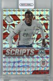 2021-22 Panini Mosaic Road to the FIFA World Cup Qatar Timothy Weah Scripts Mosaic Auto #14