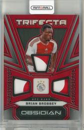 2023-24 Panini Obsidian Brian Brobbey Trifecta Material Electric Etch Red Flood #31【04/10】《傷あり》