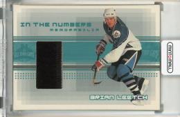 2000-01 In The Game Be a Player Memorabilia Brian Leetch Jersey Numbers #N38《傷、角つぶれあり》