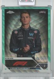 2023 Topps Chrome Formula 1 Racing  Logan Sargeant Base/F1 DRIVERS/Aqua Wave/#64/RC 134/150