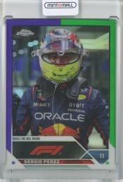 2023 Topps Chrome Formula 1 Racing  Sergio Perez Base/F1 DRIVERS/Purple&Green/#10