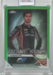 2023 Topps Chrome Formula 1 Racing  Juan Manuel Correa Base/F2 DRIVERS/Green/#91 79/99