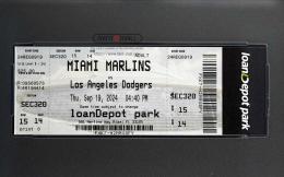 2024 MIAMI MARLINS Shohei Ohtani Sep.19 50/50 Game Full Ticket Row15 Seat14  【PSA GEM MT 10】