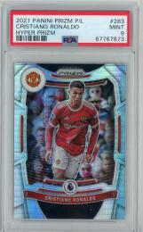 2021-22 Panini Prizm Premier League Cristiano Ronaldo Base/Hyper Prizms/#283【PSA9】 Manchester United