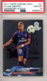 2017 Topps Chrome Uefa Champions League  Kylian Mbappe Base #41 【PSA10】