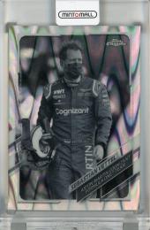 2021 Topps Chrome Formula 1 Sebastian Vettel Black and White RayWave #23