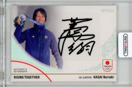 EP2024 TEAM JAPAN WINTER OLYMPIANS	葛西紀明	直筆サインカード ホログラムA箔 AU-KN	9/50