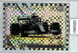 2021 TOPPS Chrome Formula 1  Lewis Hamilton Checker Flag #96