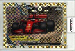 2021 TOPPS Chrome Formula 1  Sebastian Vettel Gold Checker Flag #165 49/50