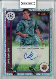 2023-24 Topps Merlin UEFA Club Competitions Soccer Luis Enrique Base Autographs/Mojo Refractors/#AU-EA【33/99】 FC Barcelona